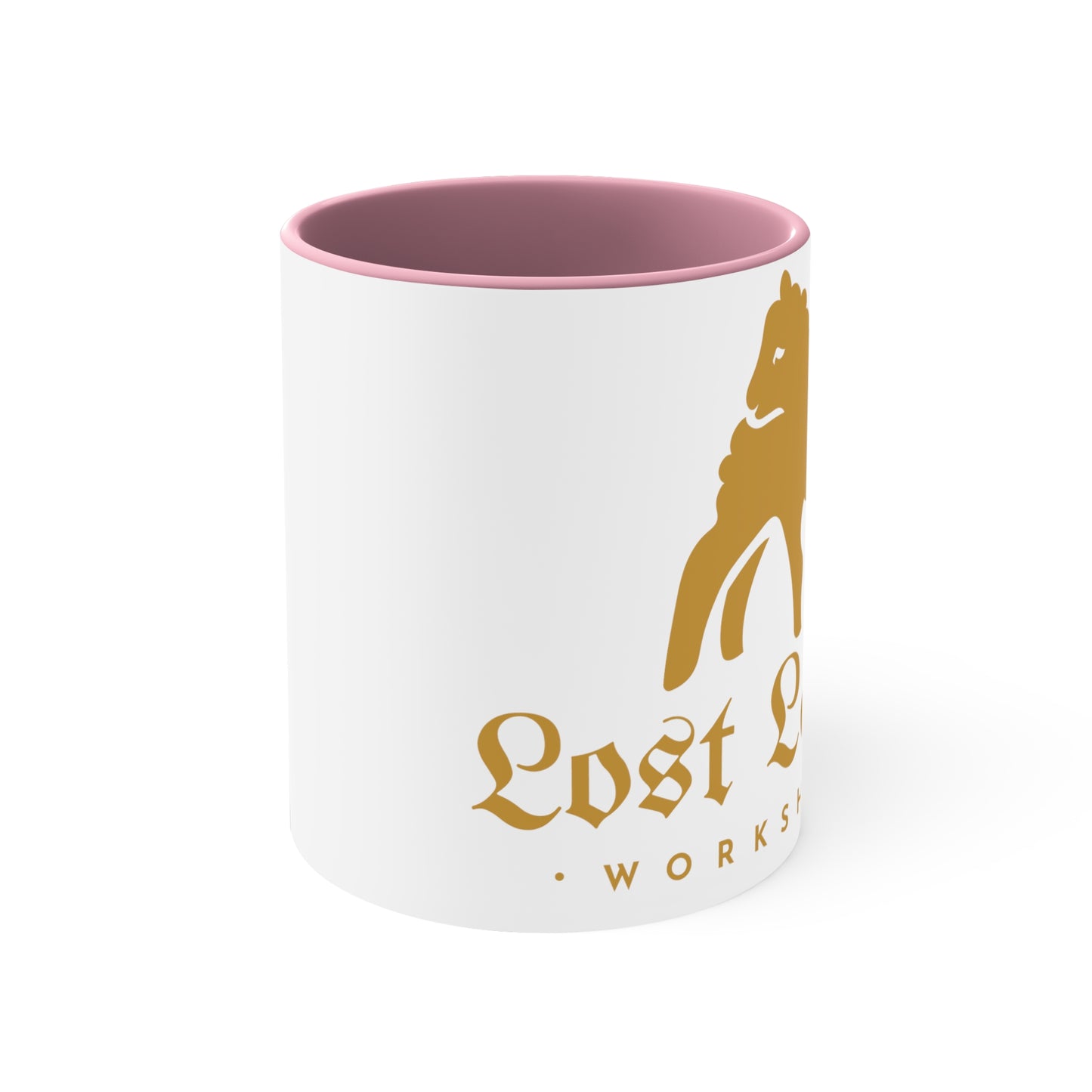 Lost Lamb Workshop - Logo - Accent Coffee Mug, 11oz - Multiple Color Options