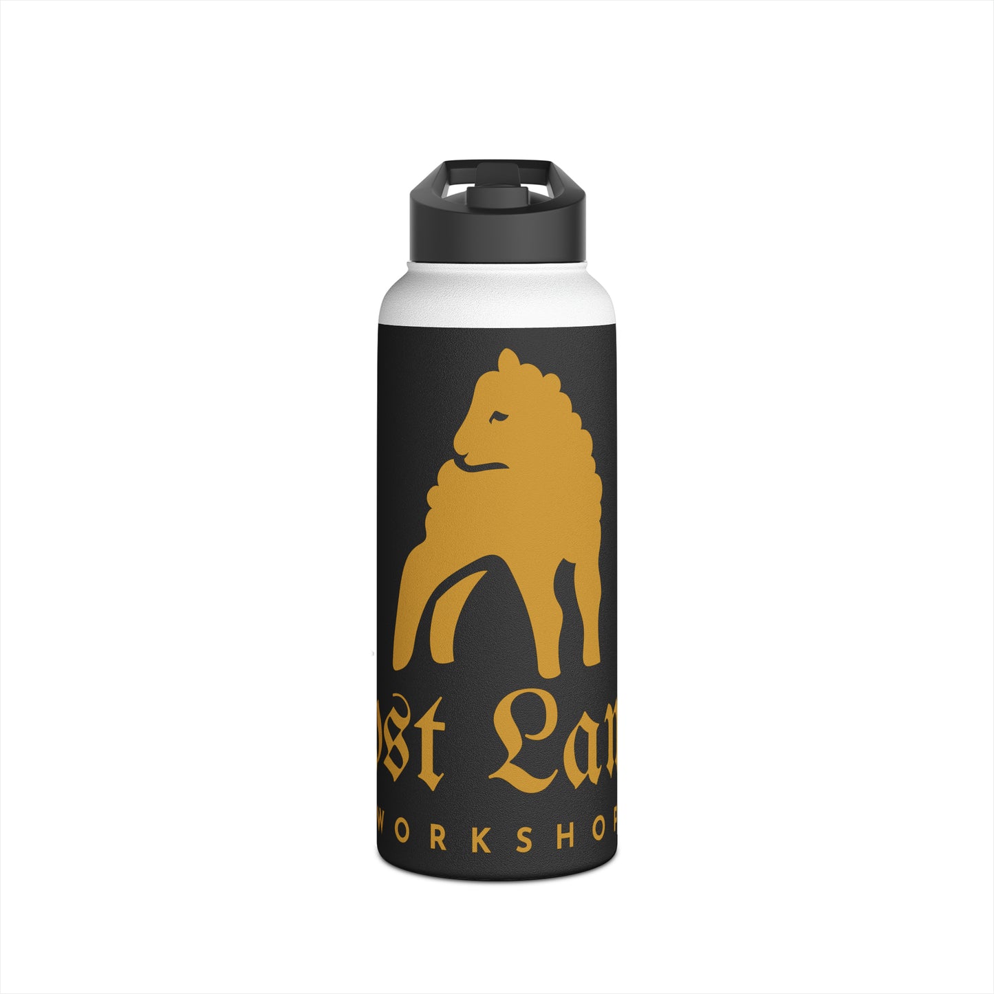 Lost Lamb Workshop Stainless Steel Water Bottle With Lid Black