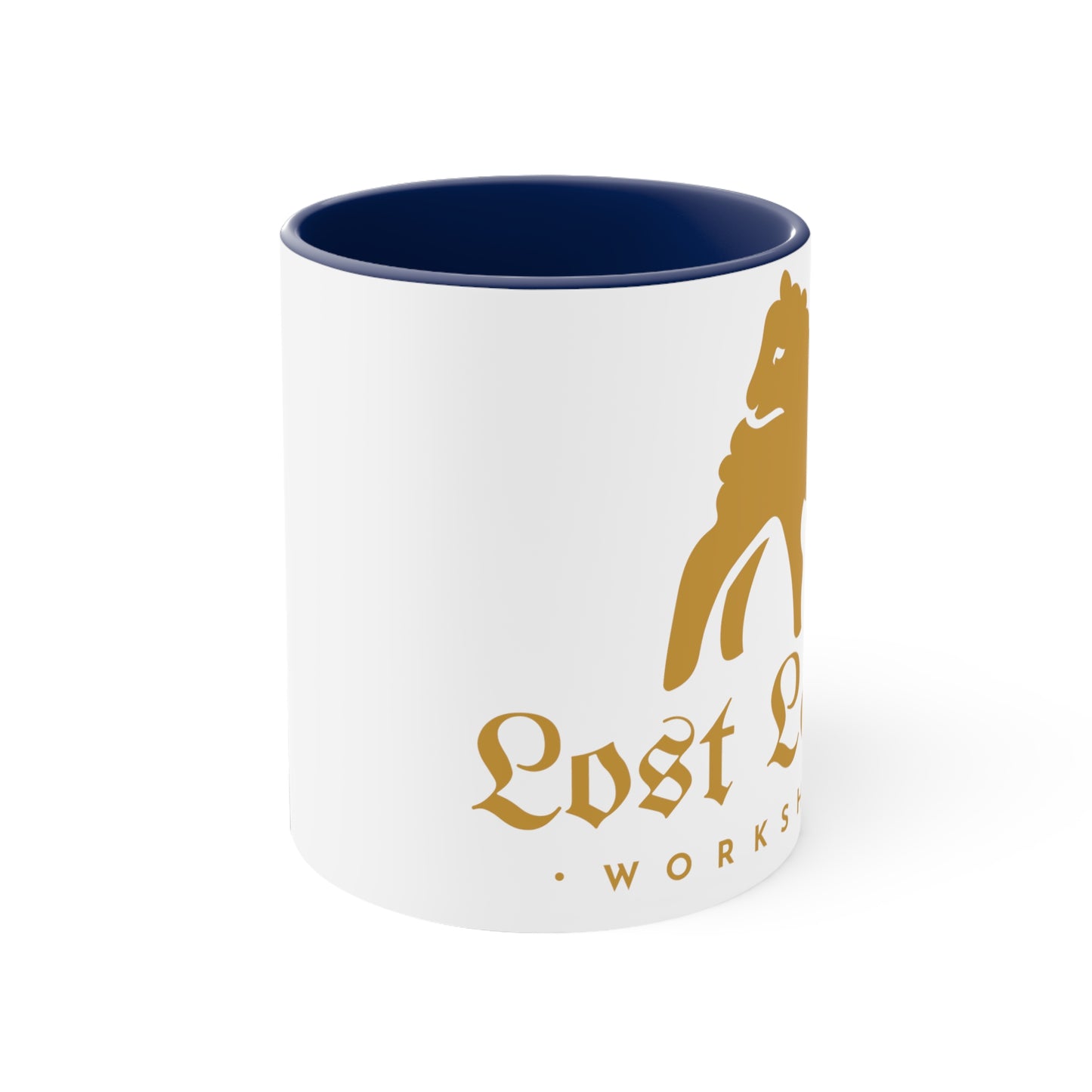 Lost Lamb Workshop - Logo - Accent Coffee Mug, 11oz - Multiple Color Options