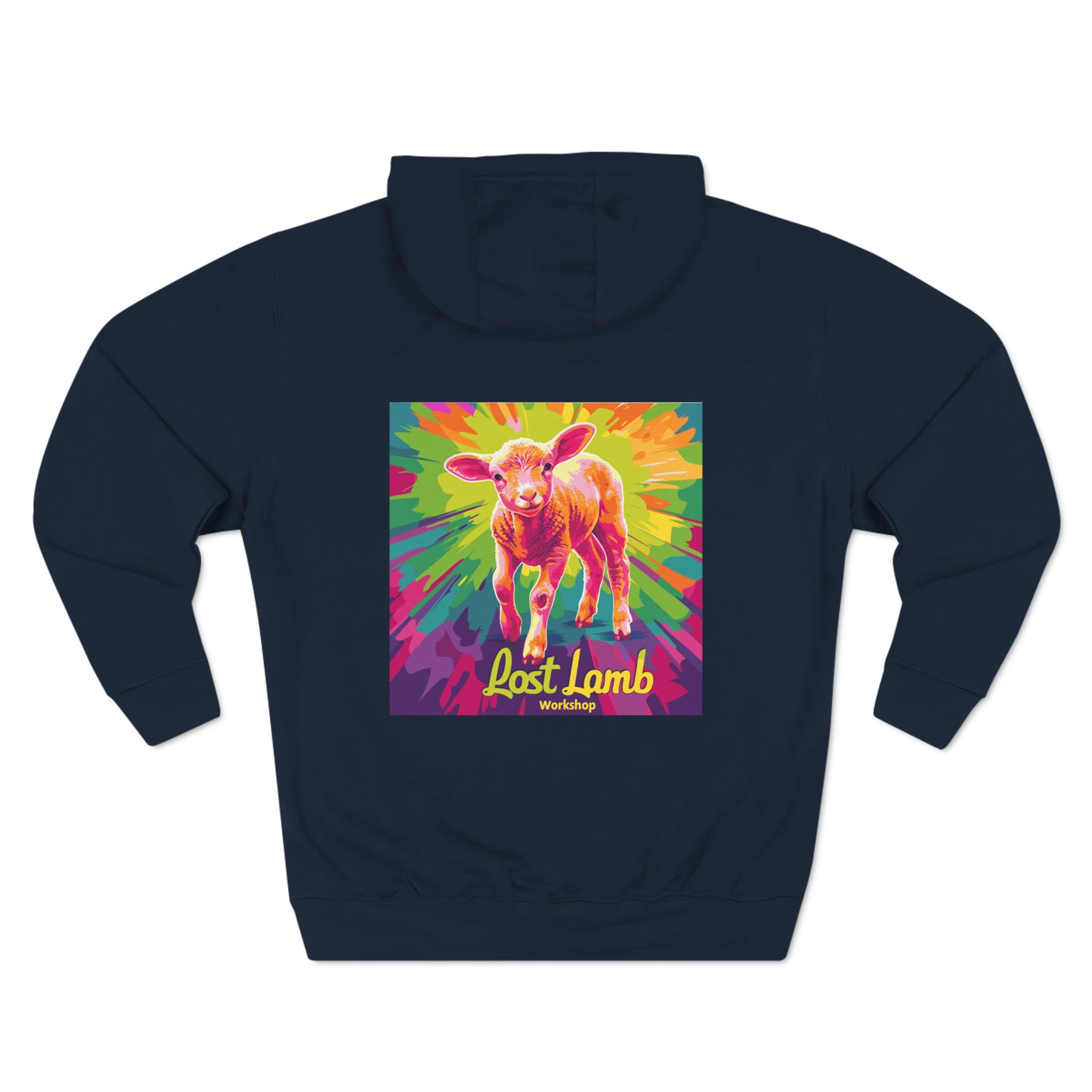 Rainbow Burst - Three-Panel Fleece Hoodie