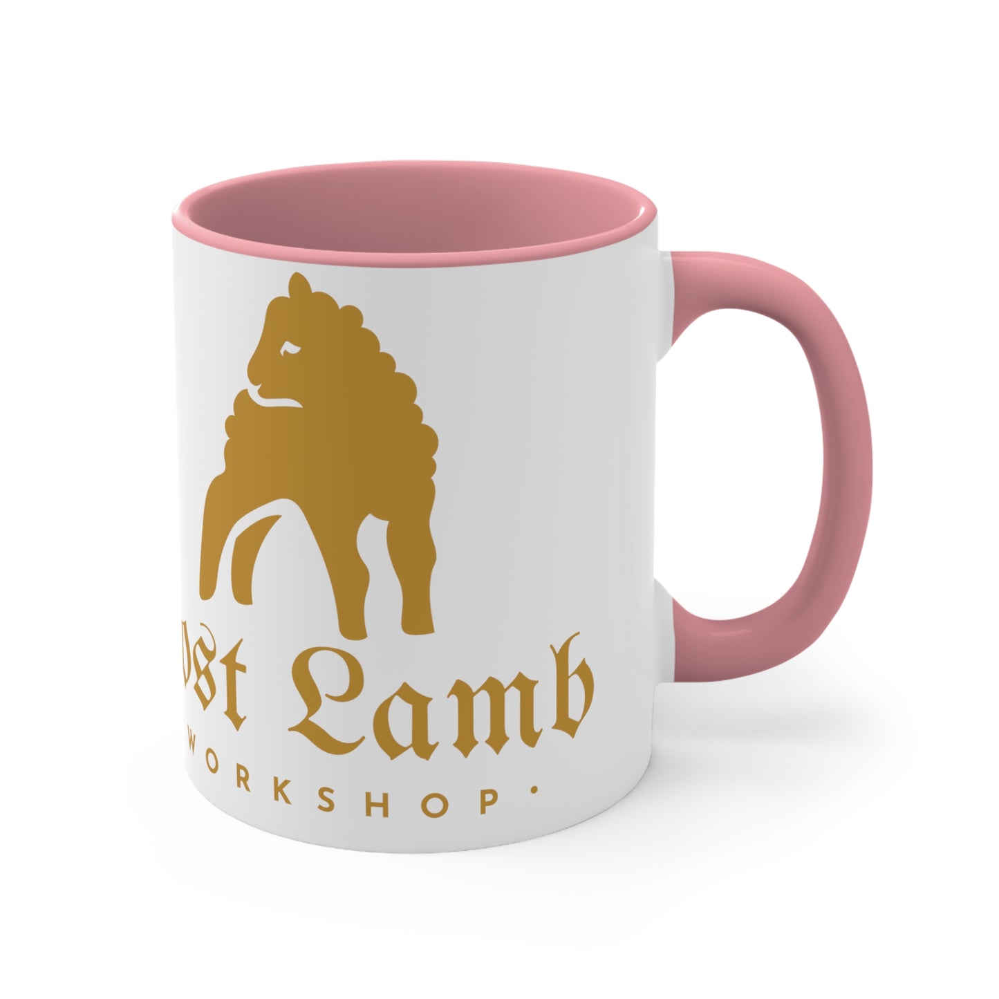 Lost Lamb Workshop - Logo - Accent Coffee Mug, 11oz - Multiple Color Options