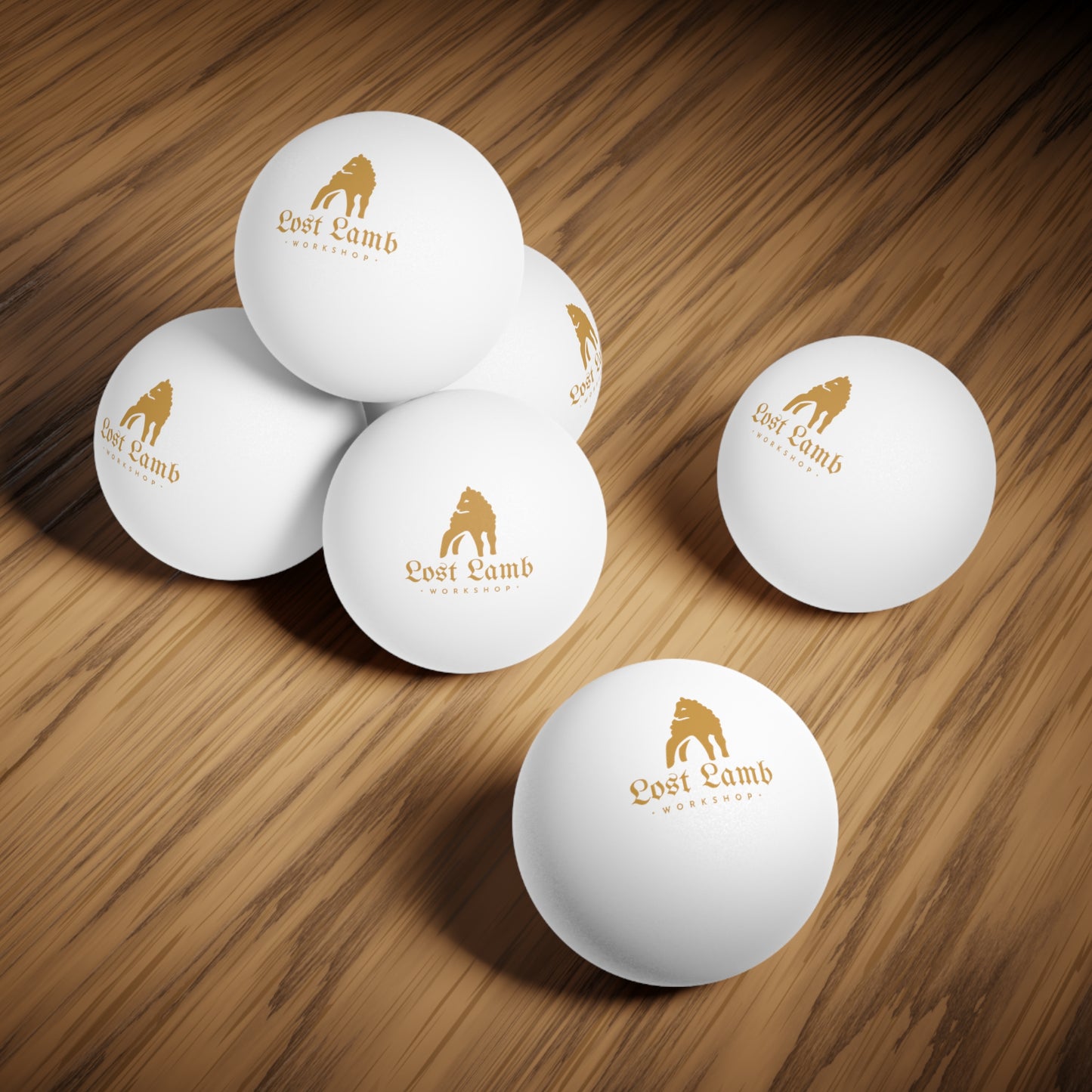 Lost Lamb Workshop - Logo - Ping Pong Balls, 6 pcs - Game Night - College Parties