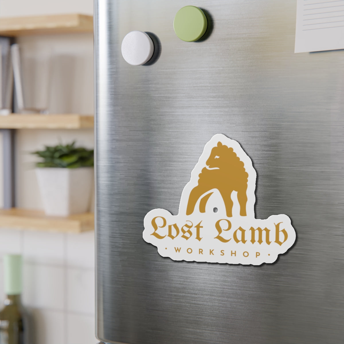 Lost Lamb Workshop Logo - Die-Cut Magnets