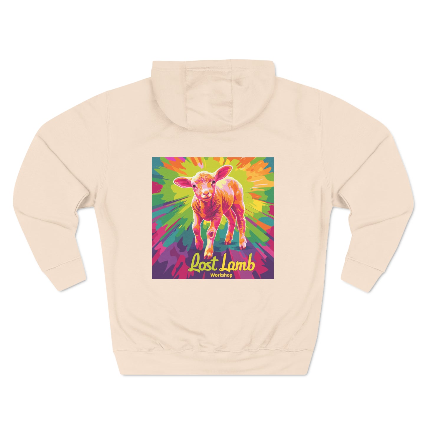 Rainbow Burst - Three-Panel Fleece Hoodie