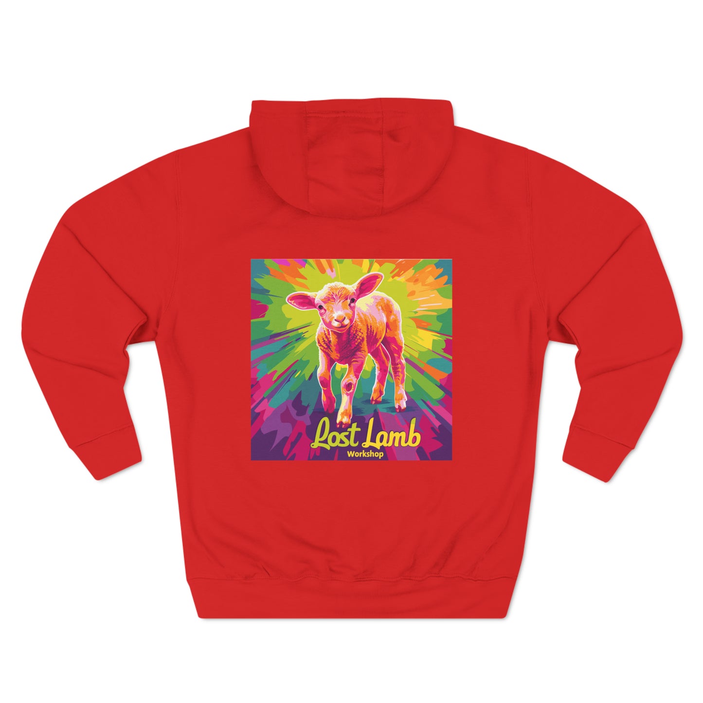 Rainbow Burst - Three-Panel Fleece Hoodie