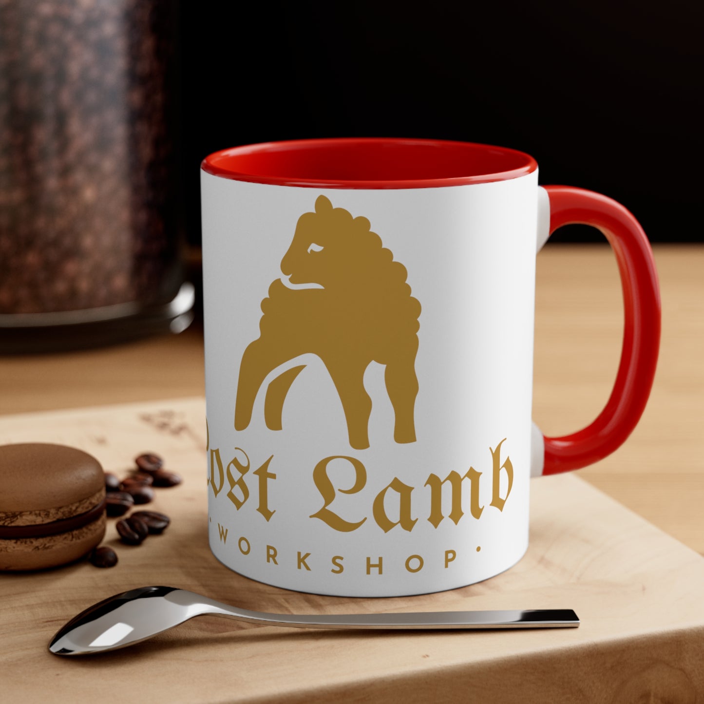 Lost Lamb Workshop - Logo - Accent Coffee Mug, 11oz - Multiple Color Options