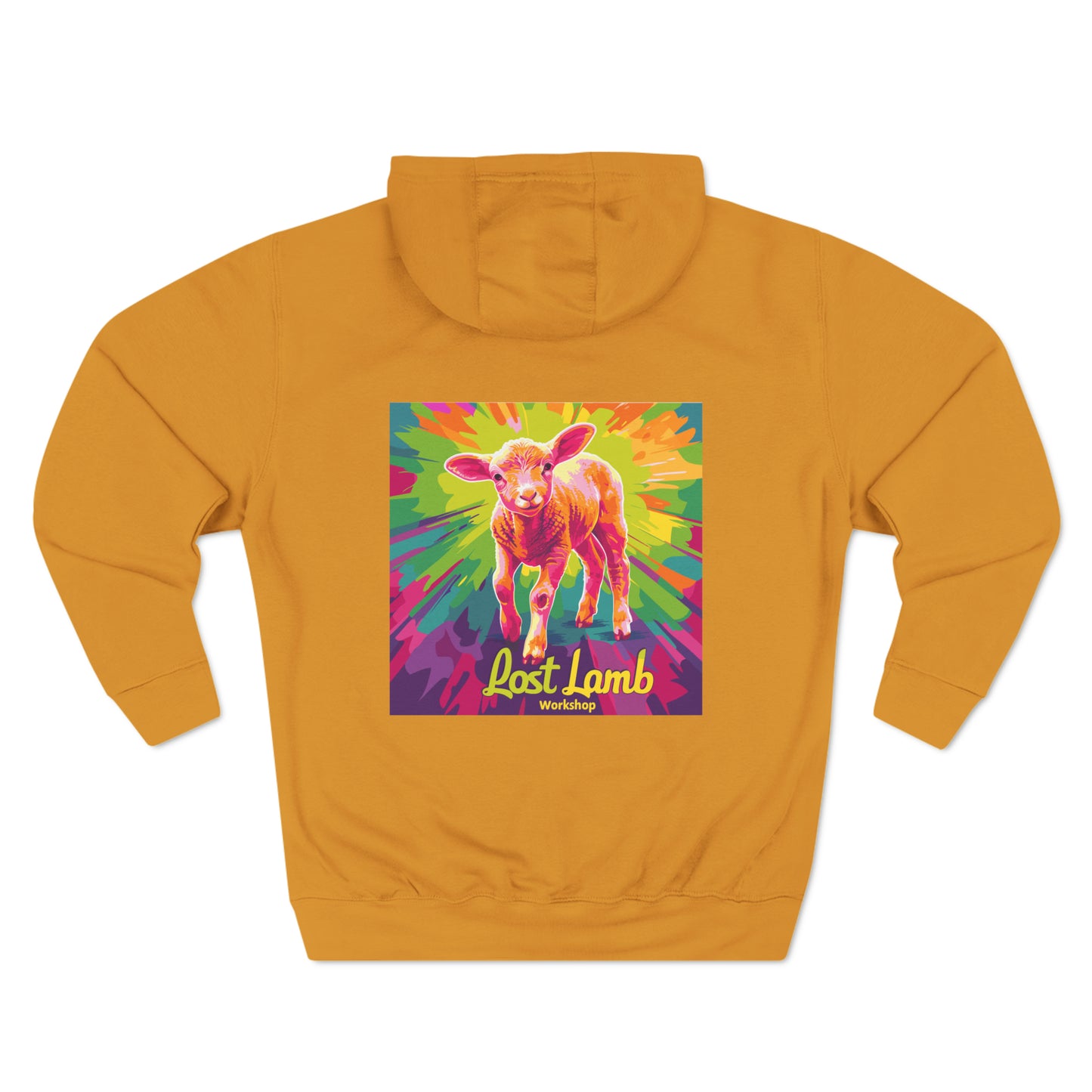 Rainbow Burst - Three-Panel Fleece Hoodie