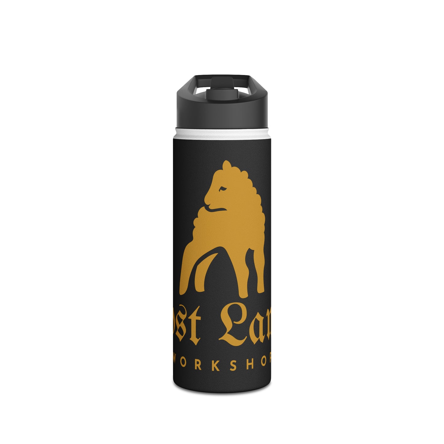 Lost Lamb Workshop Stainless Steel Water Bottle With Lid Black