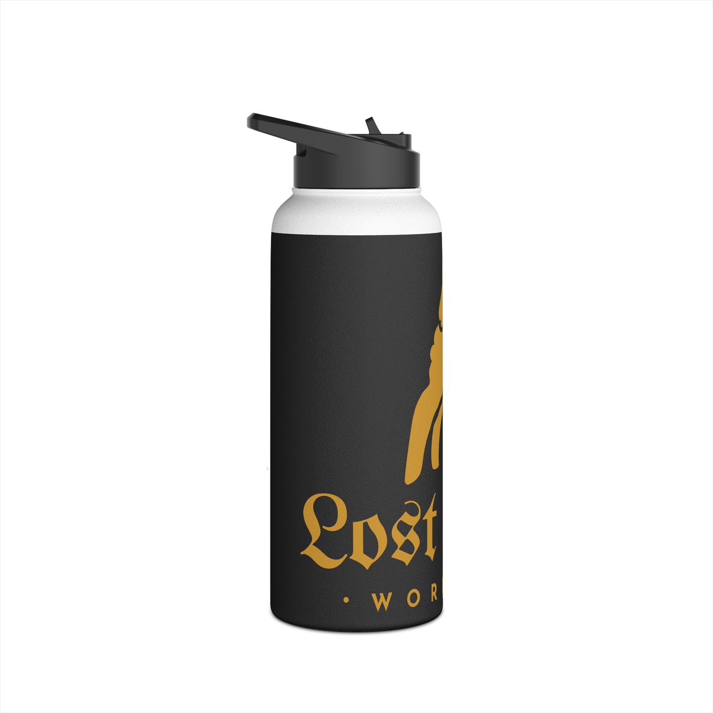 Lost Lamb Workshop Stainless Steel Water Bottle With Lid Black