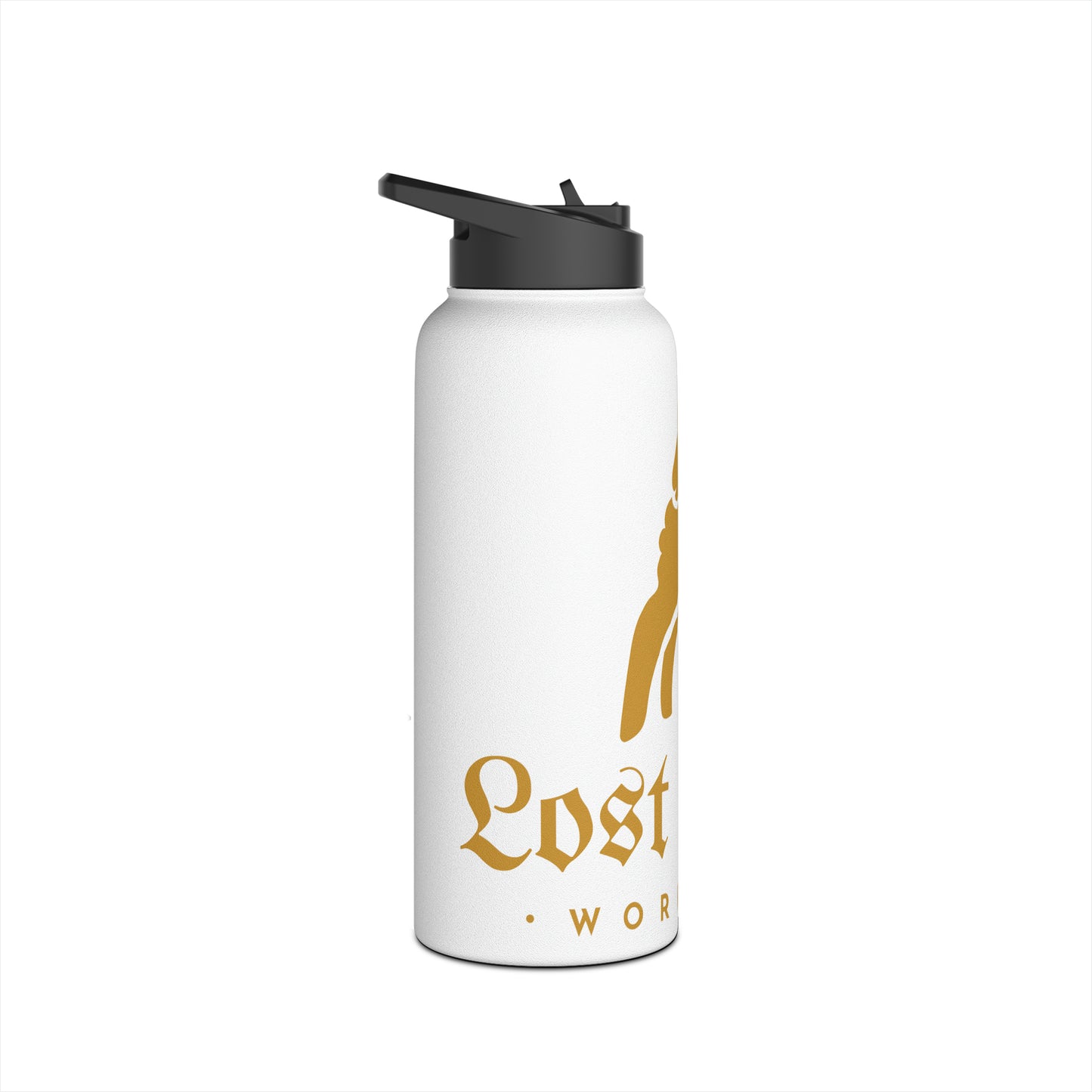 Lost Lamb Workshop Stainless Steel Water Bottle With Lid White