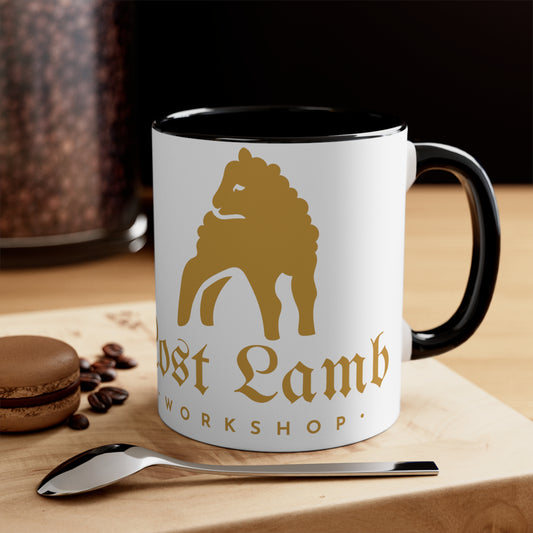 Lost Lamb Workshop - Logo - Accent Coffee Mug, 11oz - Multiple Color Options