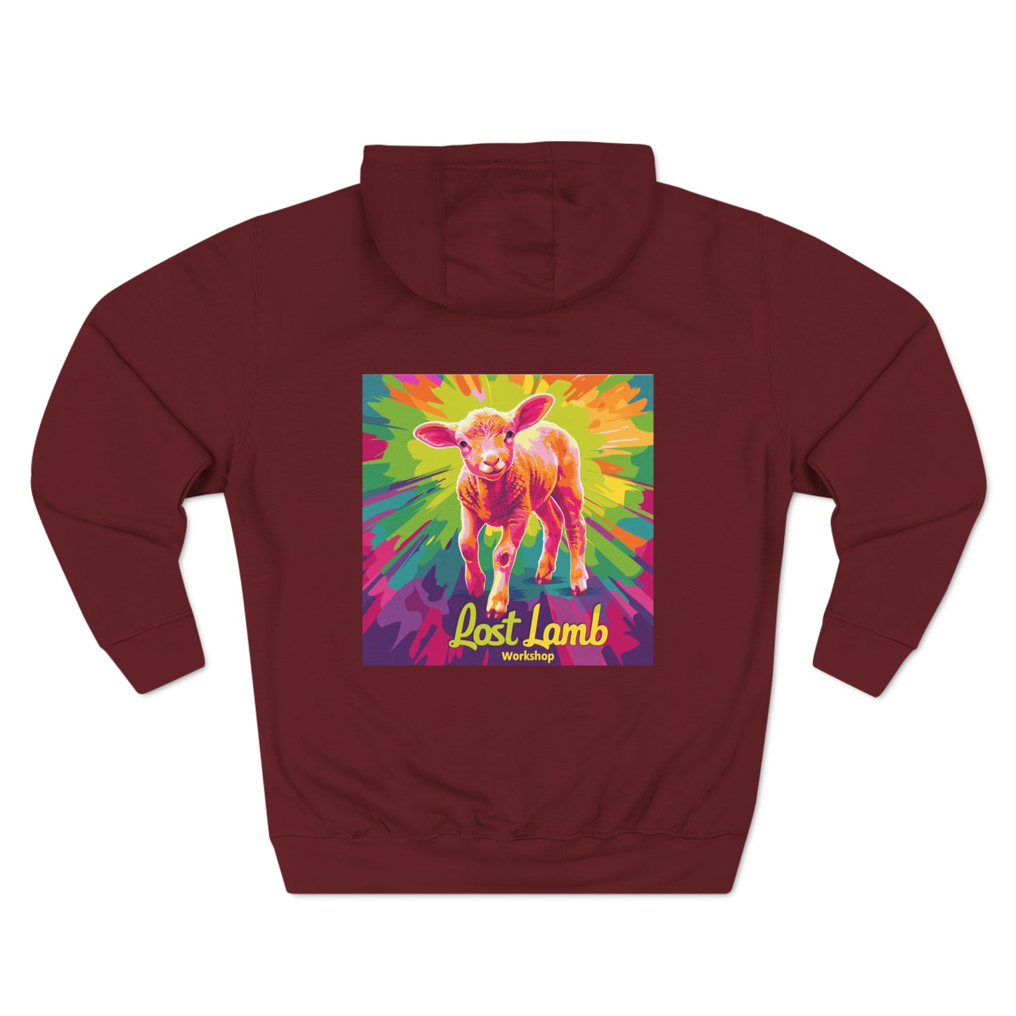 Rainbow Burst - Three-Panel Fleece Hoodie