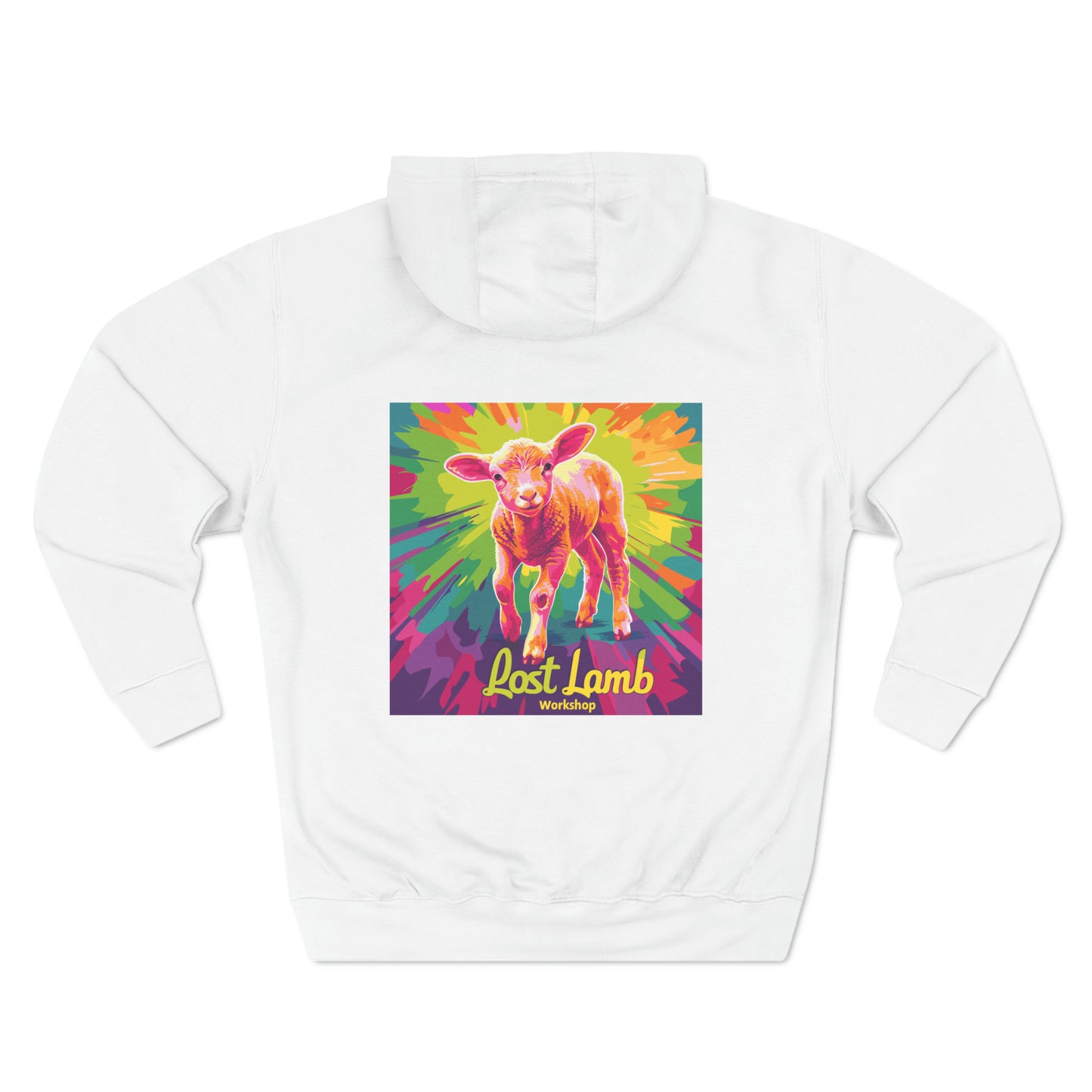 Rainbow Burst - Three-Panel Fleece Hoodie