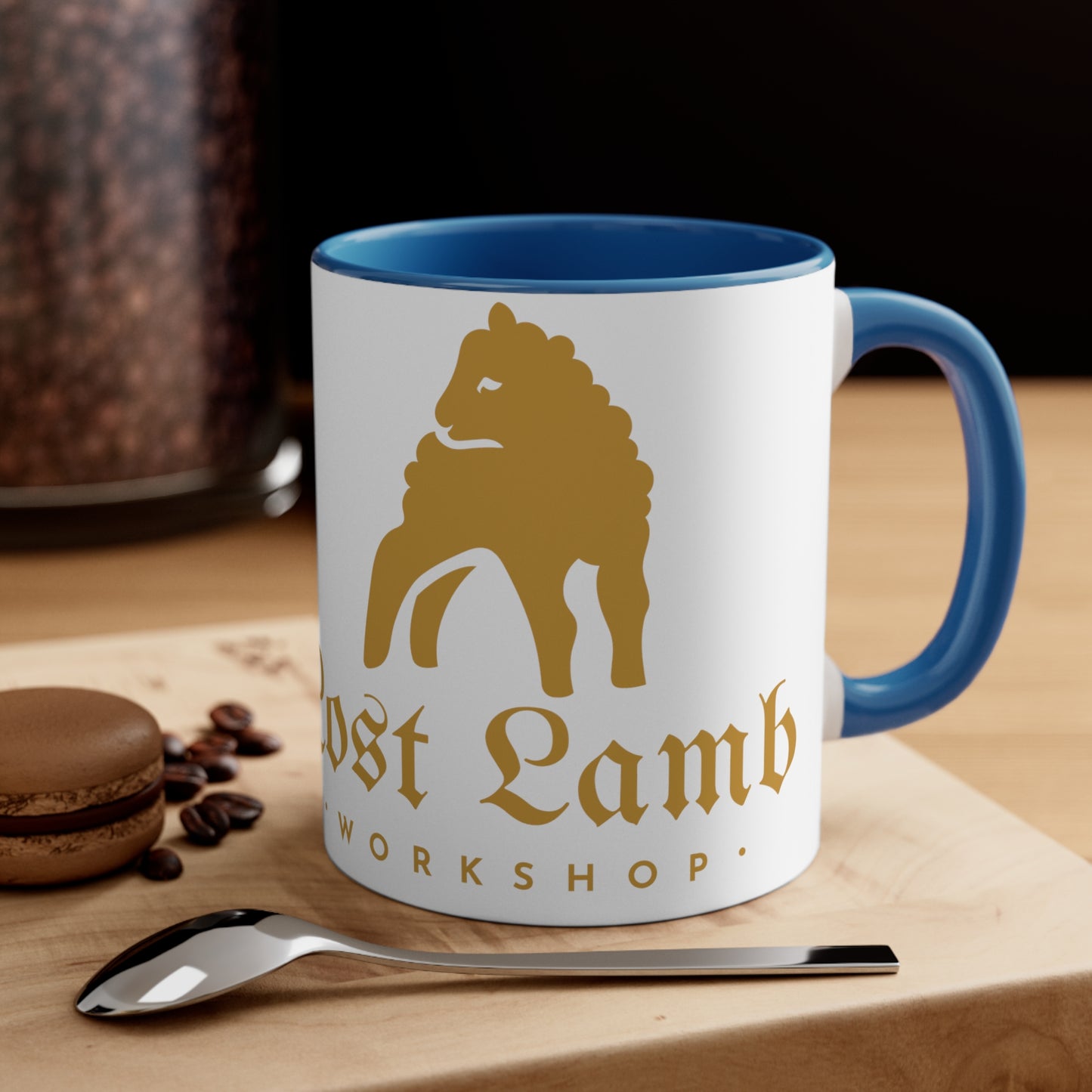 Lost Lamb Workshop - Logo - Accent Coffee Mug, 11oz - Multiple Color Options