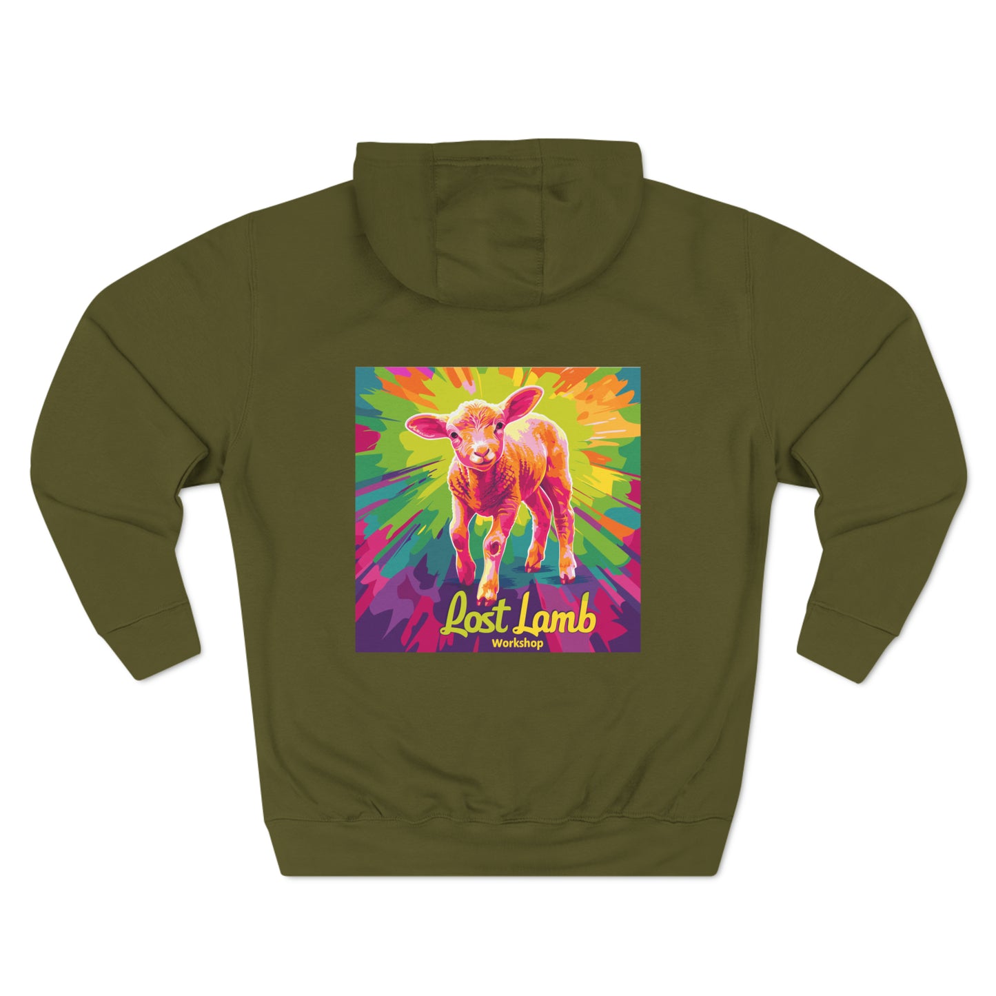 Rainbow Burst - Three-Panel Fleece Hoodie