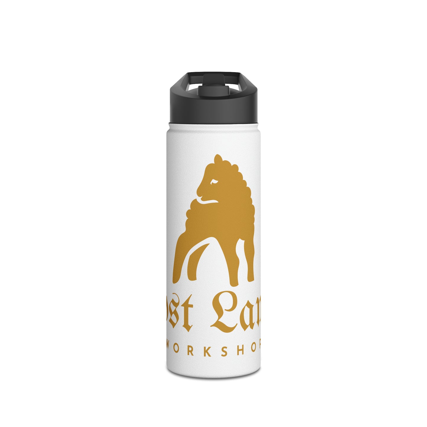 Lost Lamb Workshop Stainless Steel Water Bottle With Lid White