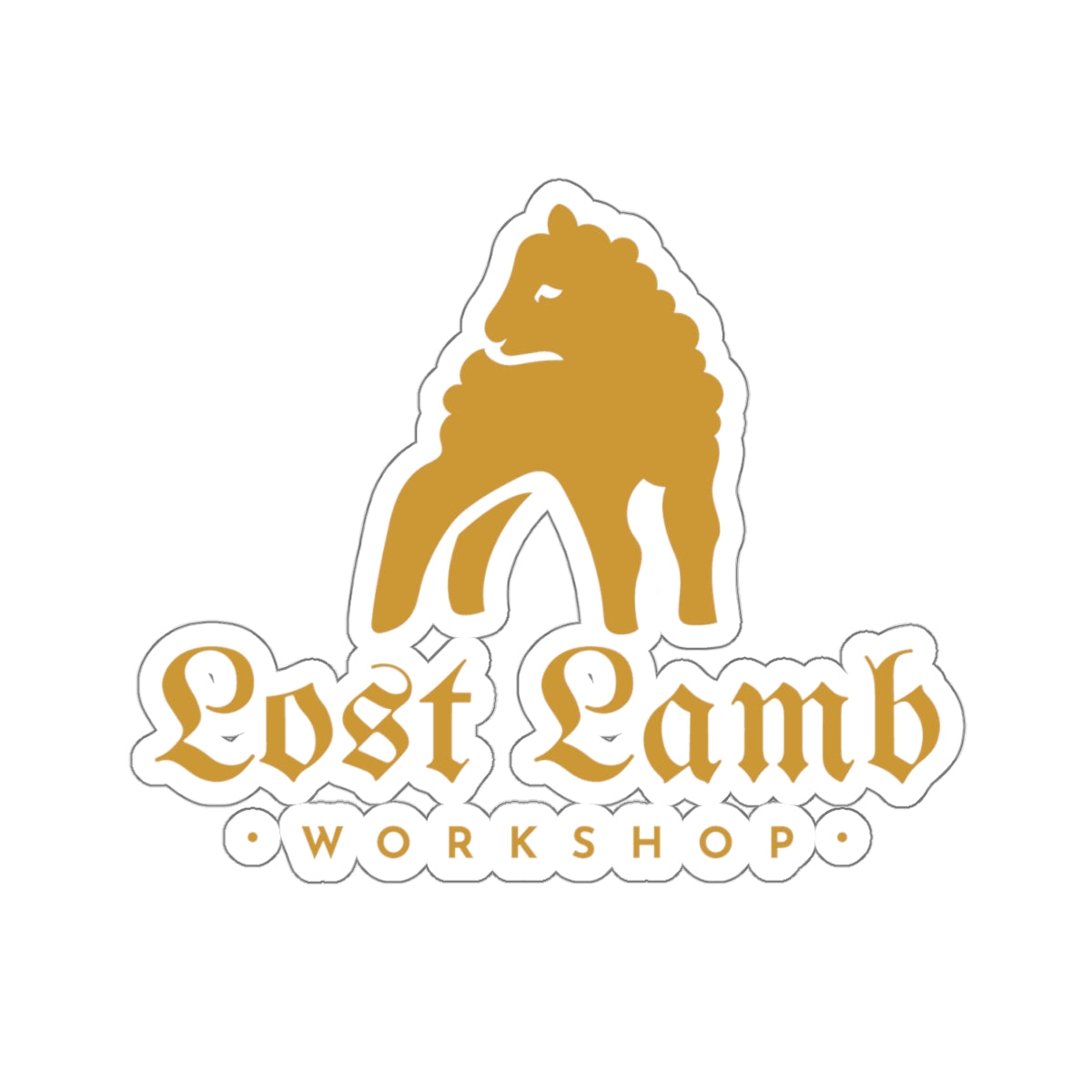 Lost Lamb Workshop Logo - Kiss-Cut Stickers