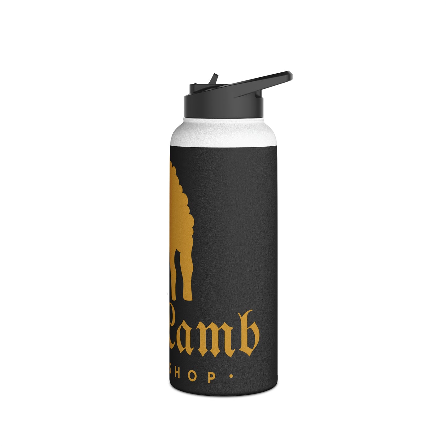 Lost Lamb Workshop Stainless Steel Water Bottle With Lid Black