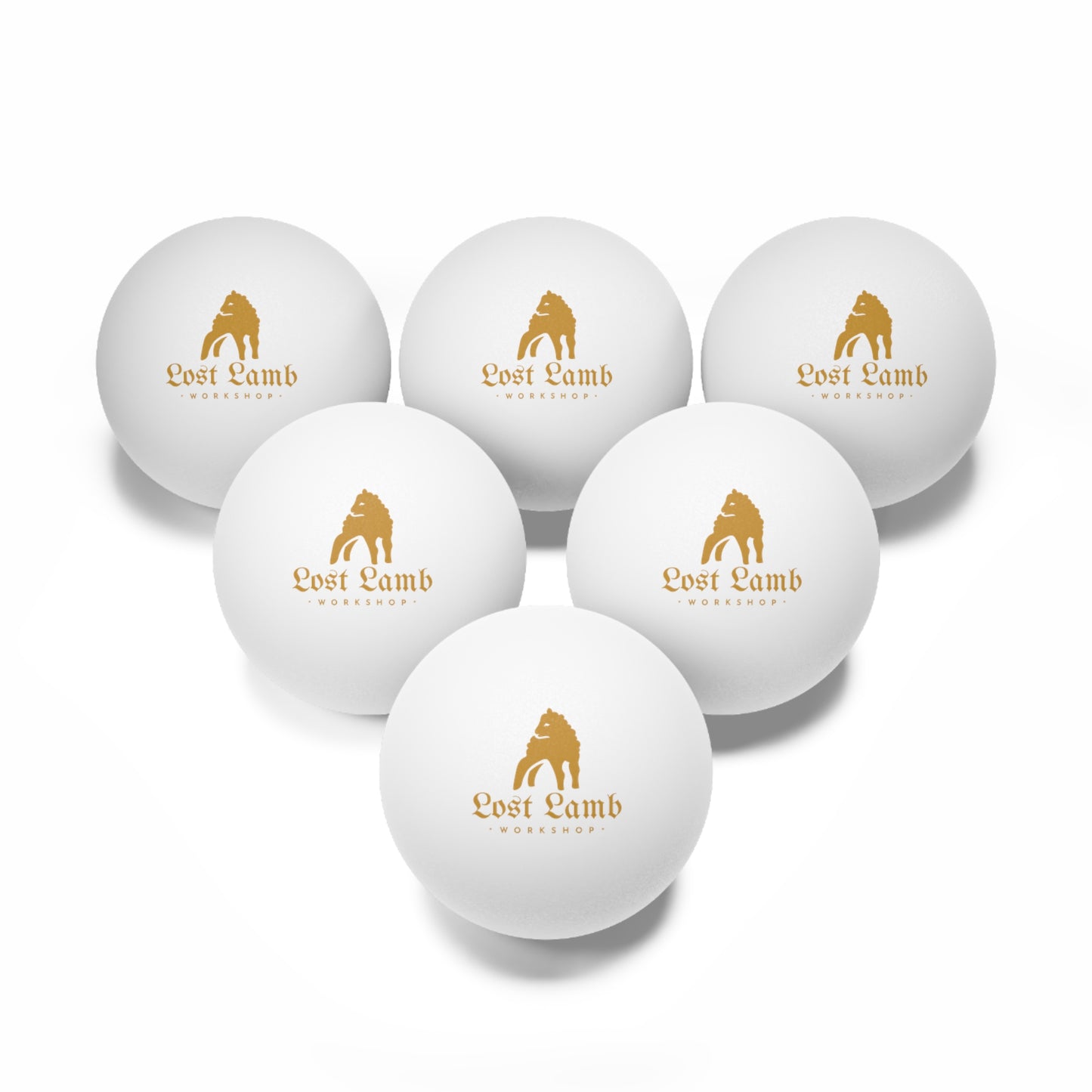 Lost Lamb Workshop - Logo - Ping Pong Balls, 6 pcs - Game Night - College Parties