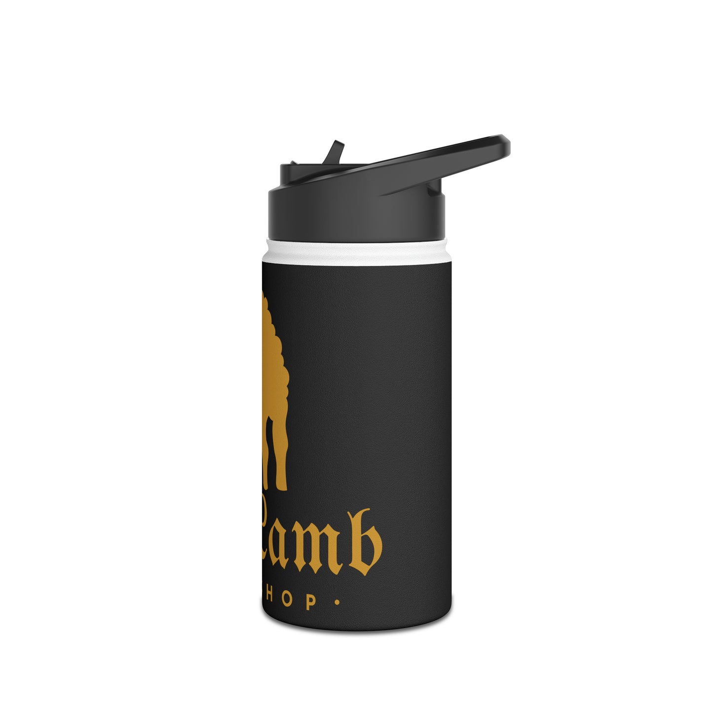 Lost Lamb Workshop Stainless Steel Water Bottle With Lid Black