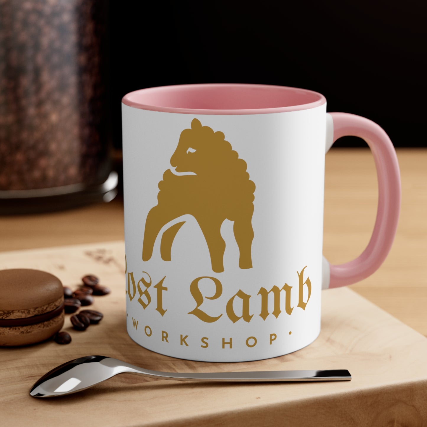 Lost Lamb Workshop - Logo - Accent Coffee Mug, 11oz - Multiple Color Options