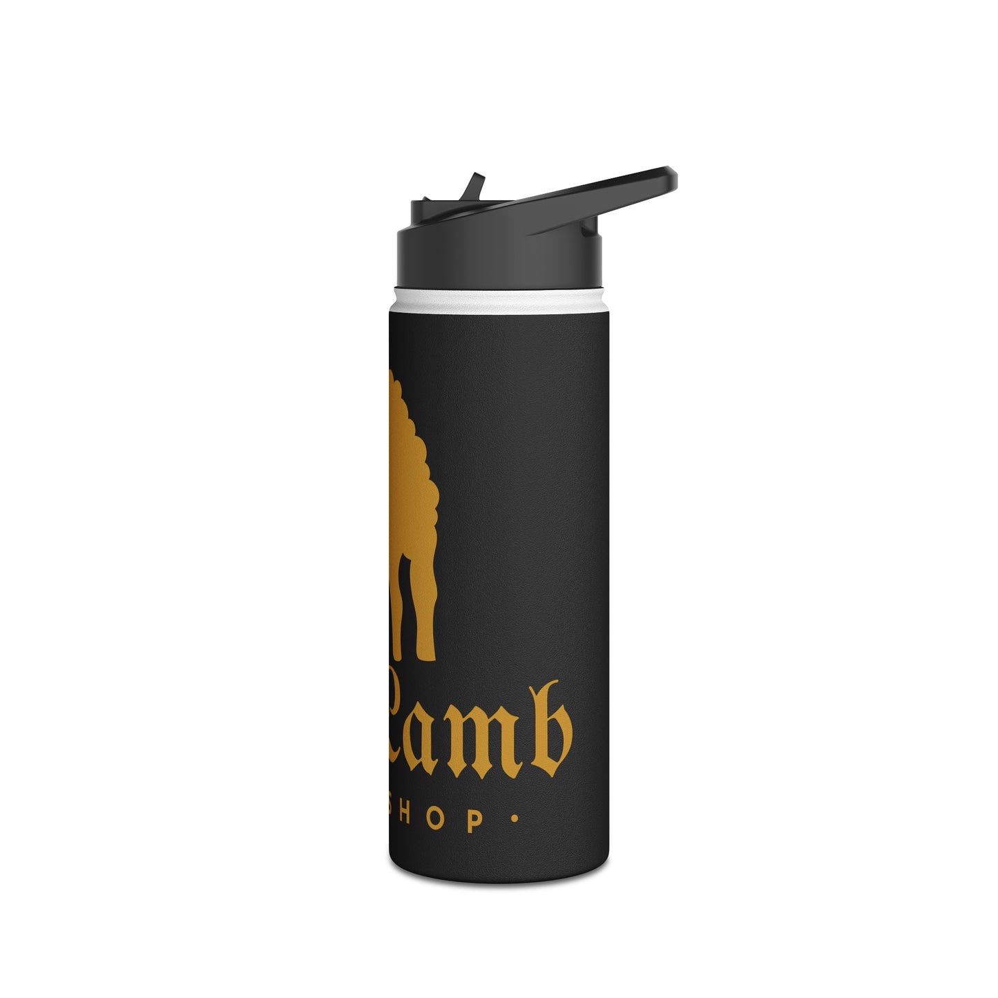 Lost Lamb Workshop Stainless Steel Water Bottle With Lid Black