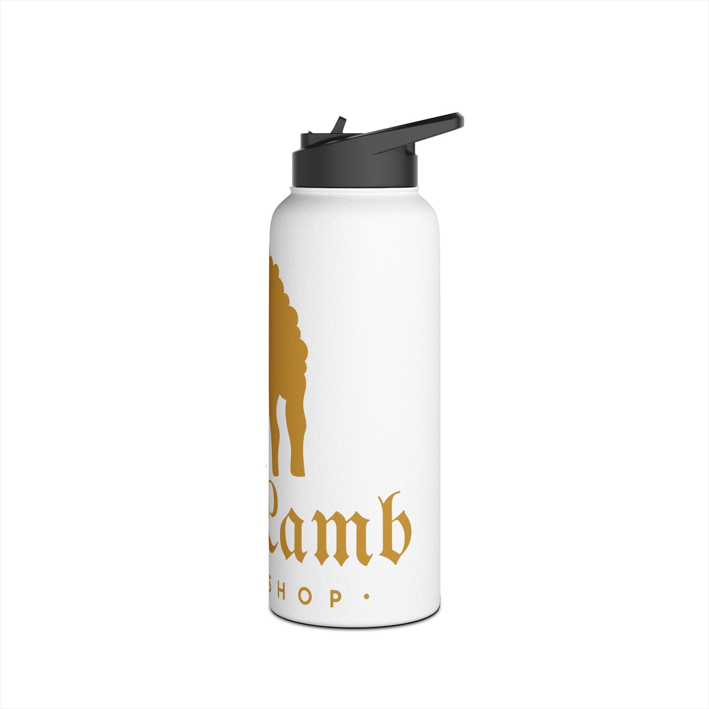 Lost Lamb Workshop Stainless Steel Water Bottle With Lid White