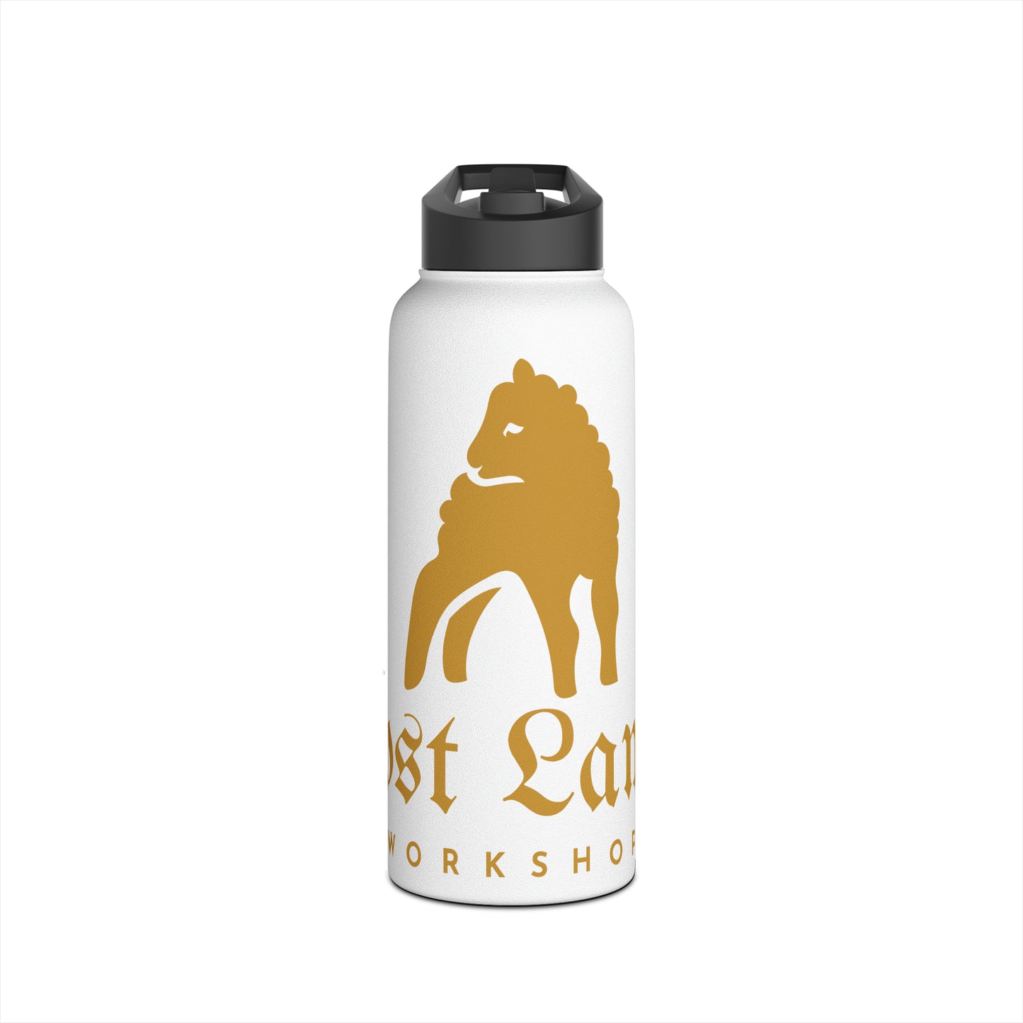 Lost Lamb Workshop Stainless Steel Water Bottle With Lid White