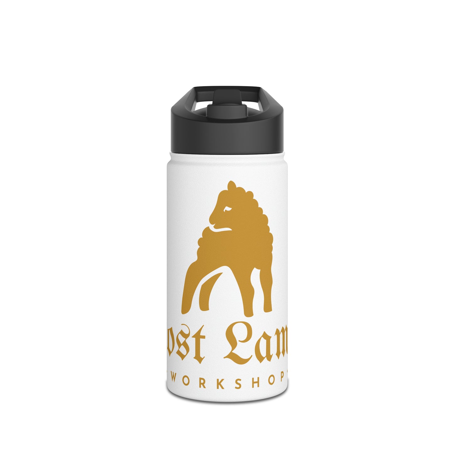 Lost Lamb Workshop Stainless Steel Water Bottle With Lid White