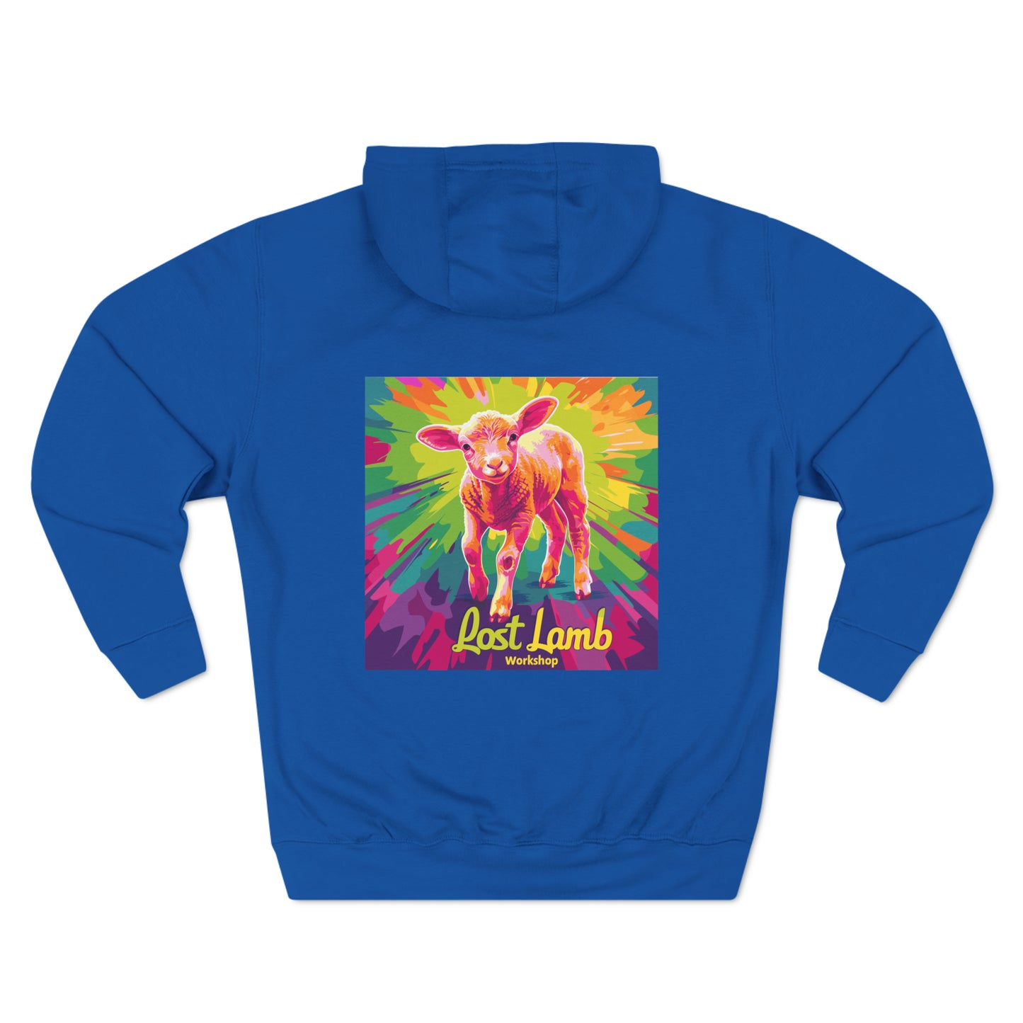 Rainbow Burst - Three-Panel Fleece Hoodie