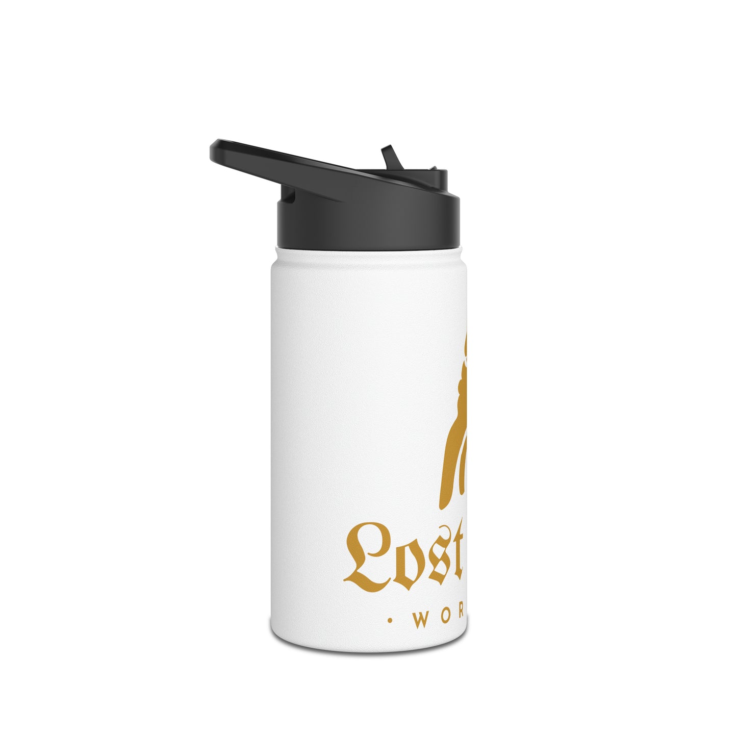 Lost Lamb Workshop Stainless Steel Water Bottle With Lid White